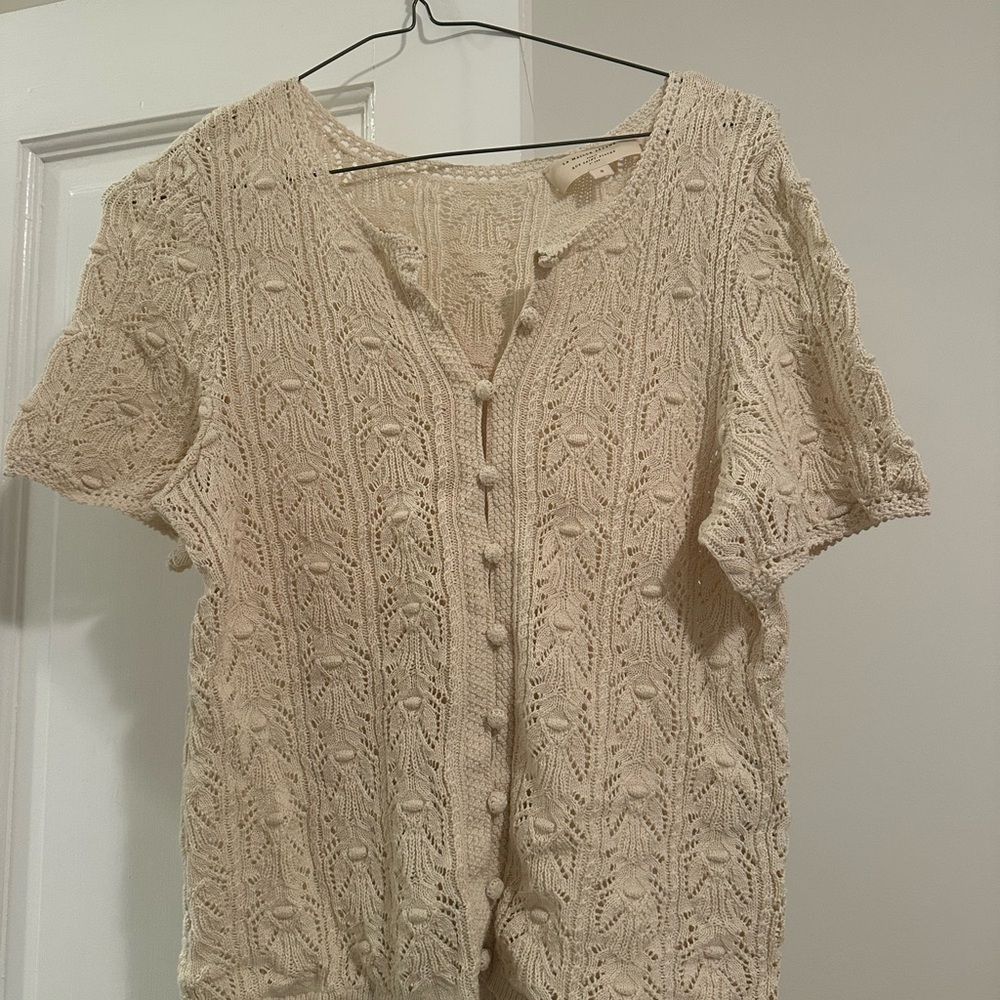 Sezane Cream Lace Blouse - Picture 2 of 5